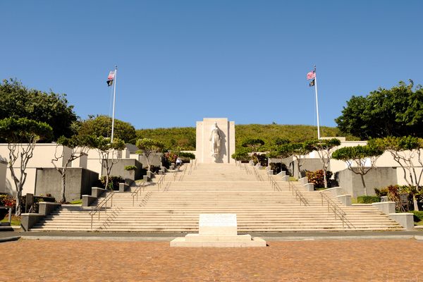 The Honolulu Memorial is located at the National Memorial Cemetery of the Pacific.