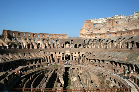 An inside view of the Colosseum. The top levels will soon be accessible to tourists.