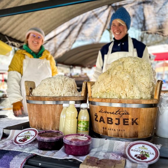 The best sauerkraut is made with an indigenous Slovenian cabbage.