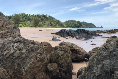 Wa Ale Island's main beach and turtle nesting site.