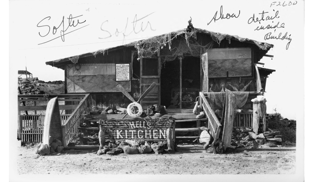 Hell's Kitchen, erected at edge of Salton Sea.