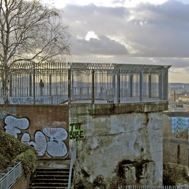 An evening view of the second tower.