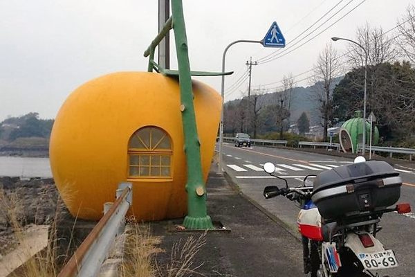 Orange bus stop