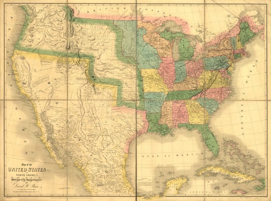 David H. Burr's map of the United States.