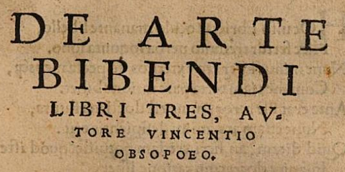 <em>The Art of Drinking</em>, as originally published in Latin.