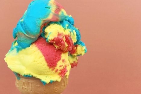 The multiple flavors of Superman ice cream.