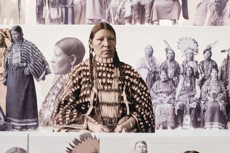 The portraits, including this one of a woman of the Arapahoe nation, were shot during the 1898 Indian Congress in Omaha, Nebraska. 