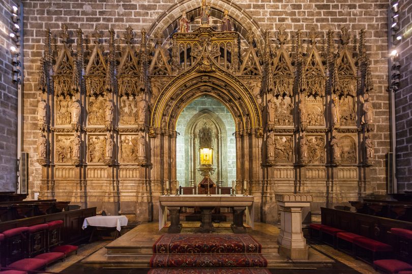 Chapel of the Holy Chalice at Valencia Cathedral in Valencia, Spain.