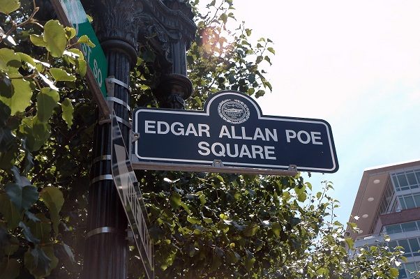 "Edgar Allan Poe Square" in the Boston Common, near the place where Poe was born.