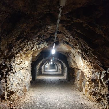 Inside the tunnel.
