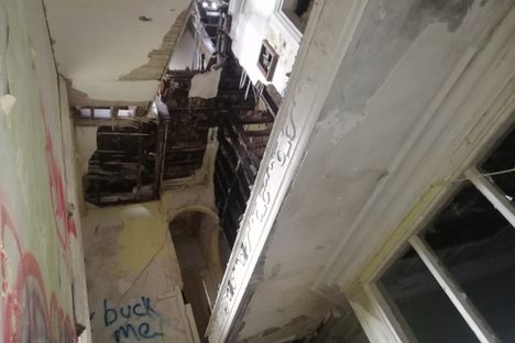 Up main stairs