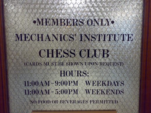 Chess Room  Mechanics' Institute