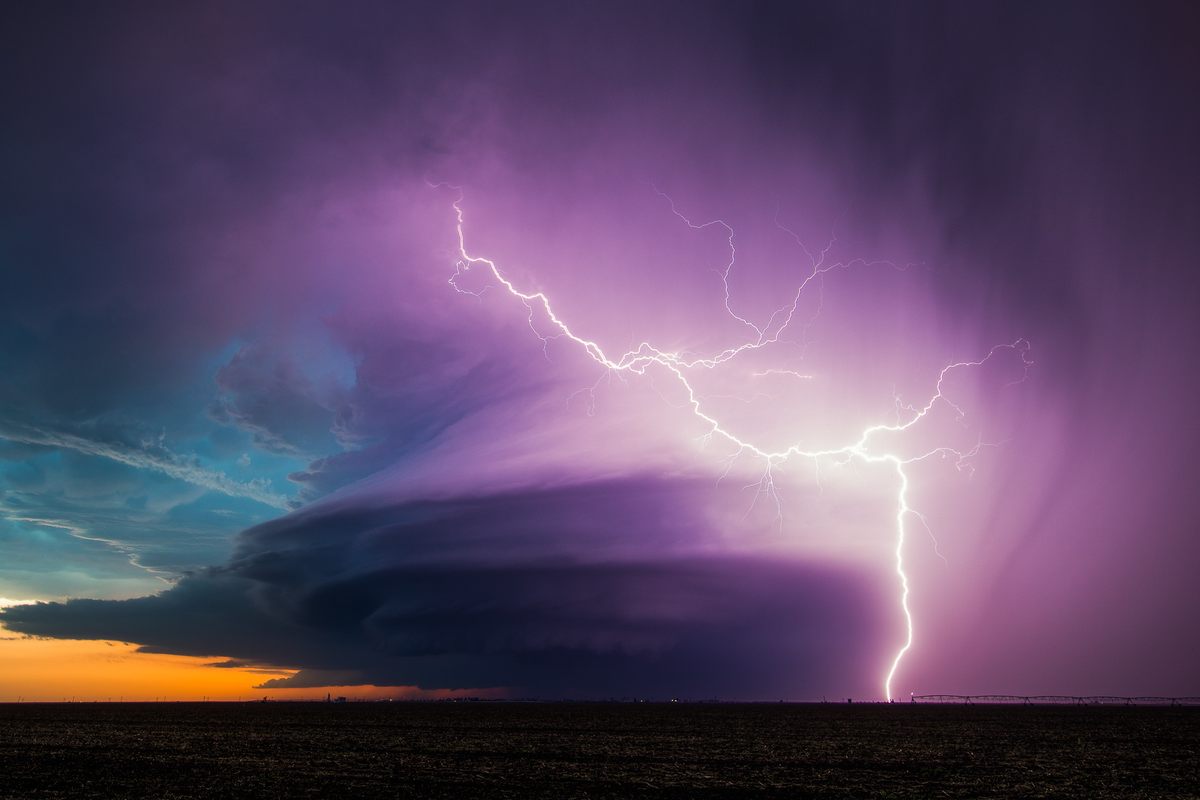A monster supercell in Sublette, Kansas.