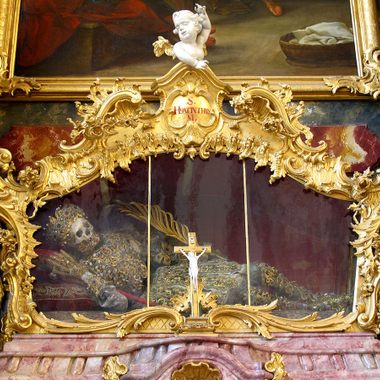 The jeweled remains of Hyacinth, a first century saint