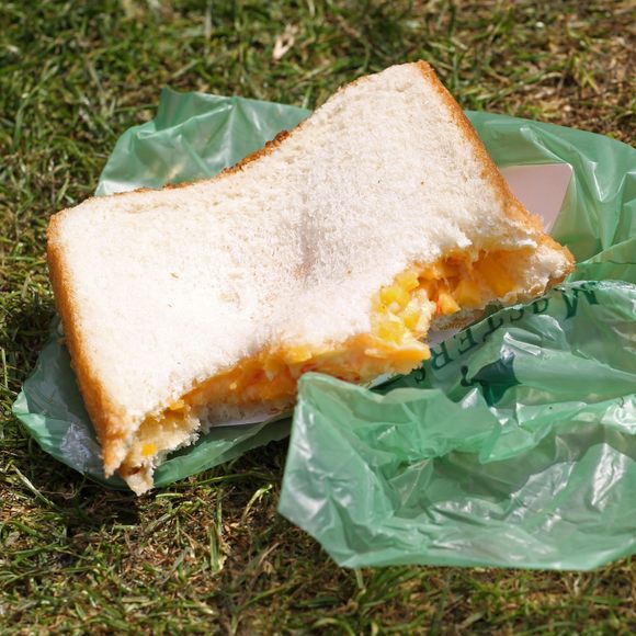 The Masters sandwich and its trademark green wrapper.