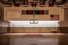 The gym and auditorium at Schenley High School in Pittsburgh was built just before the school closed in 2008.