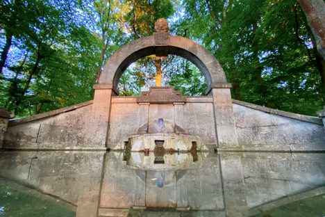 The fountain at solstice.
