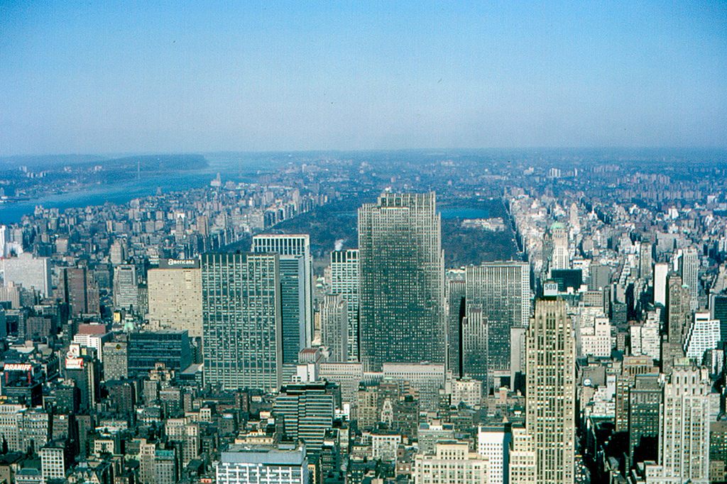 North Manhattan, as viewed from the Empire State Building, c. 1964.