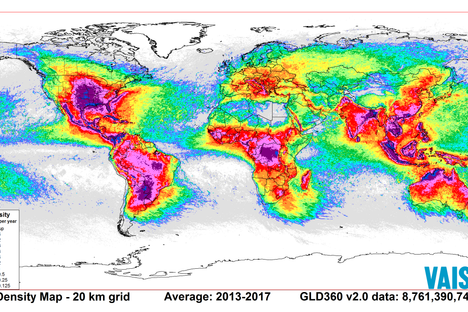Egypt and Antartica are lightning-free zone areas, but not so much North America. 