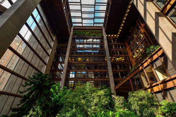 The garden inside the Ford Foundation Building