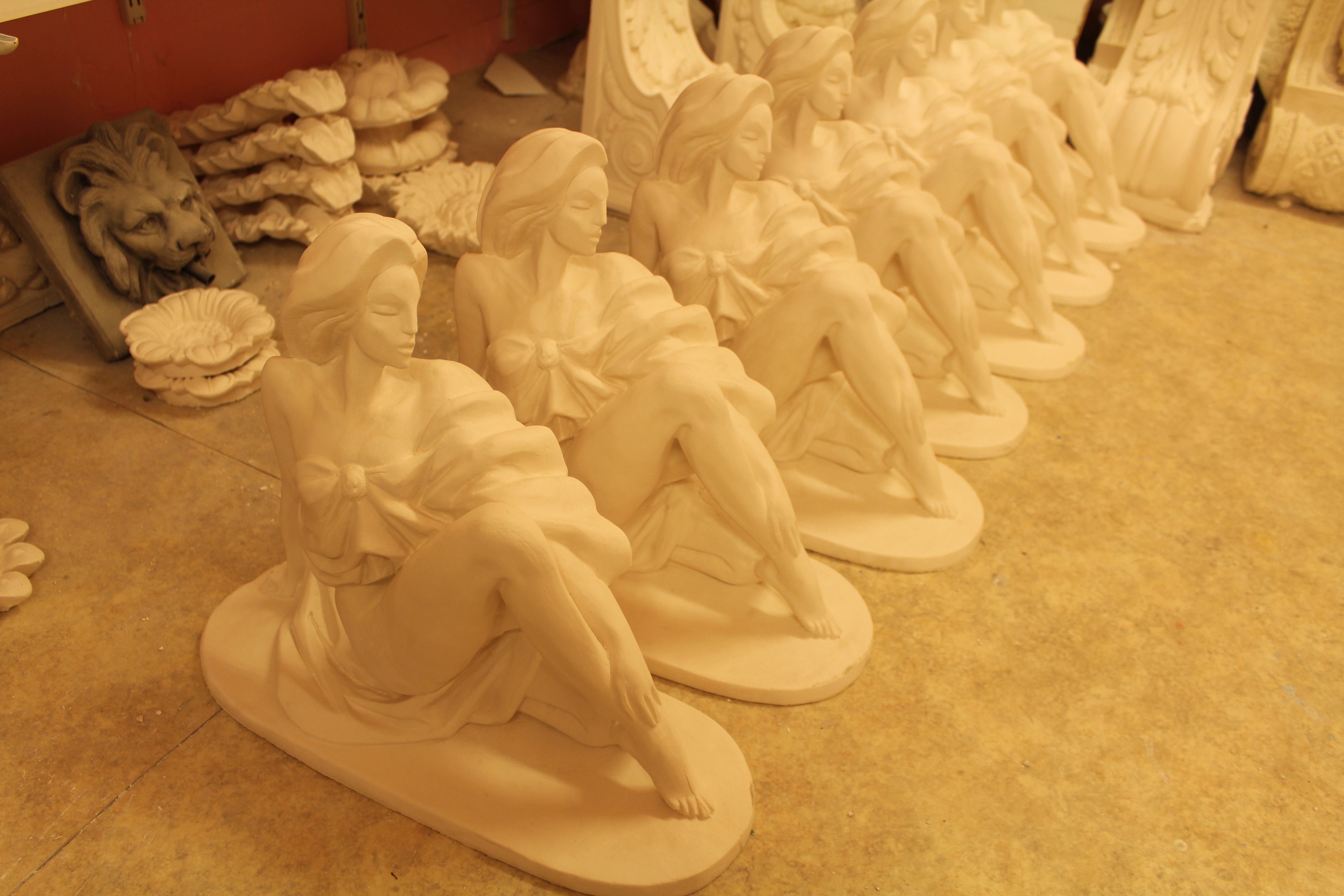 A chorus line of statuettes at Dublin Mouldings.
