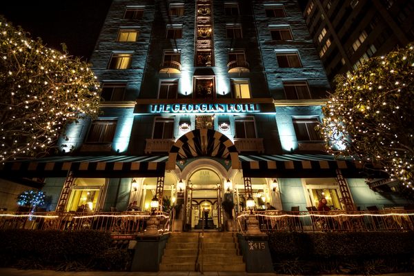 The Georgian Hotel At Nighttime