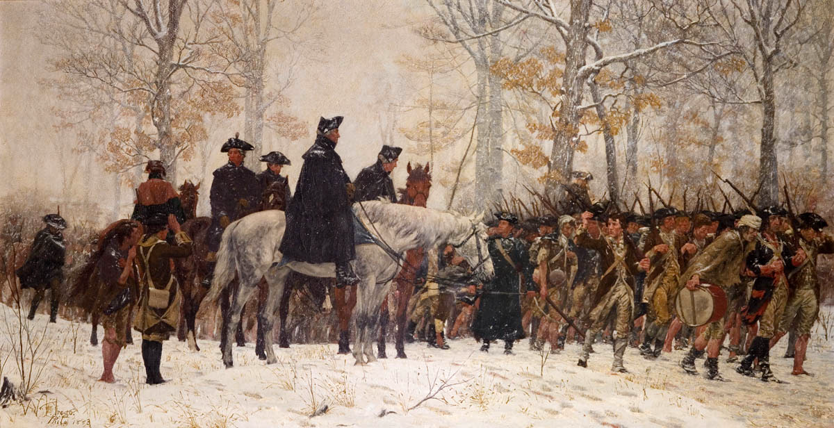 <em>The March to Valley Forge</em>, an 1883 painting by William B.T. Trego.