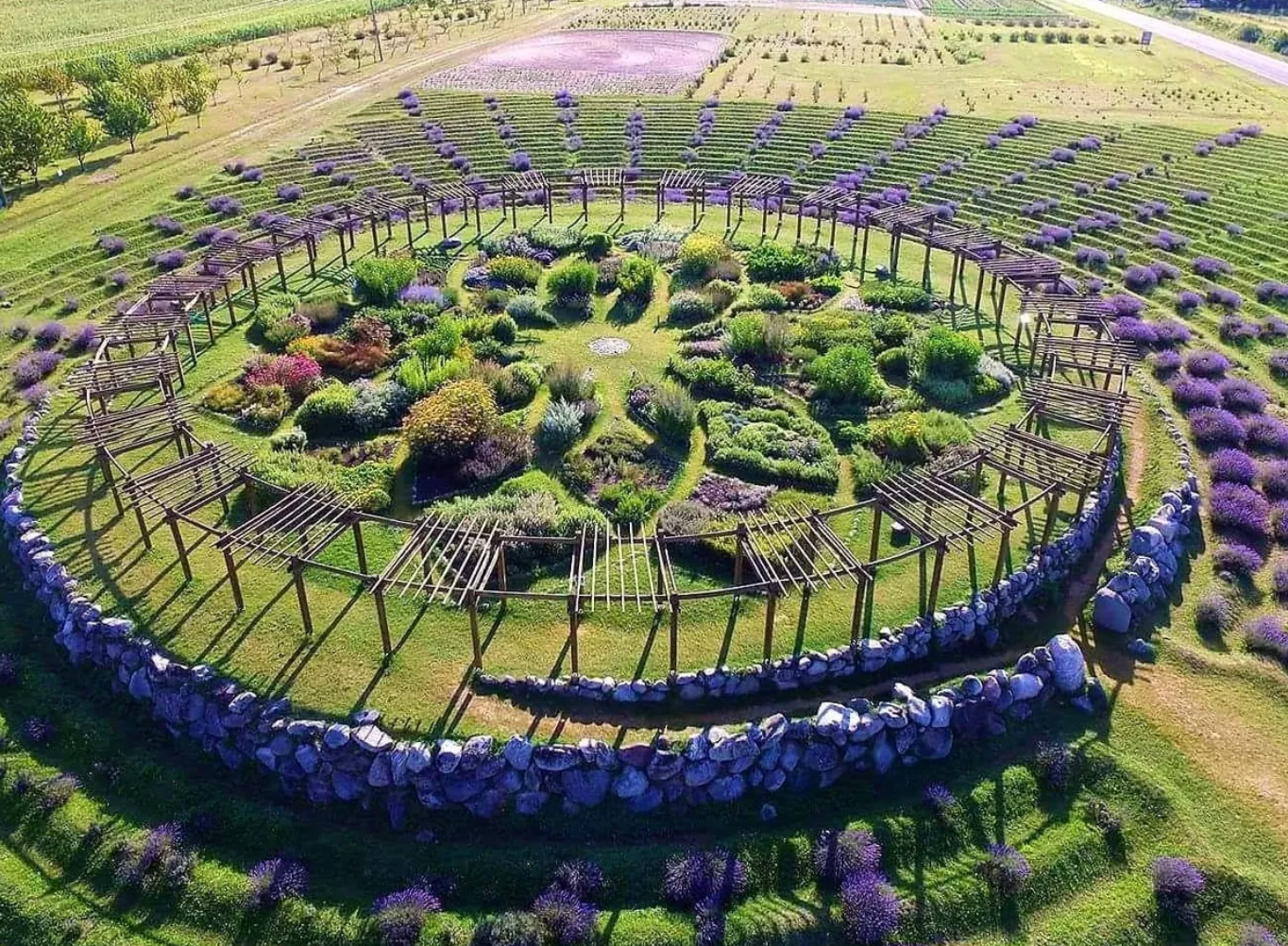 Visit between mid-July and early August to catch the lavender labyrinth in full bloom.