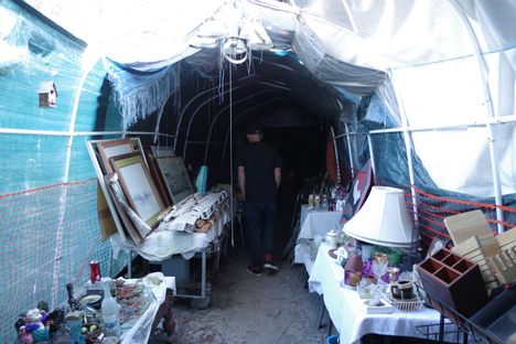 Tunnels leading to the back.