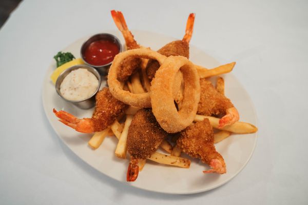 Fried Gulf seafood is the star of the show. 