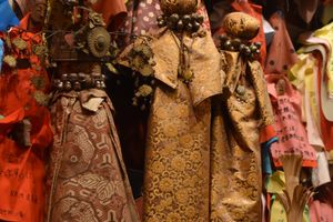 Hooded statuettes of Oshira-sama.
