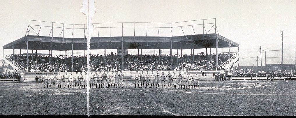 A Worcester, MA ballpark in 1910.