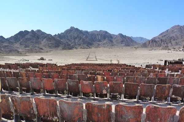 The cinema in the Sinai Desert. 