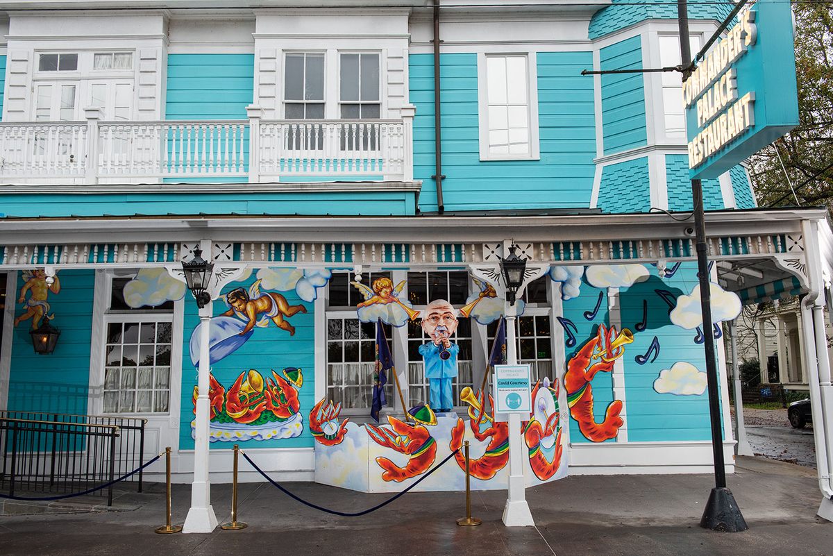 The house float at the famed Commander's Palace restaurant honors jazz musician Pete Fountain.