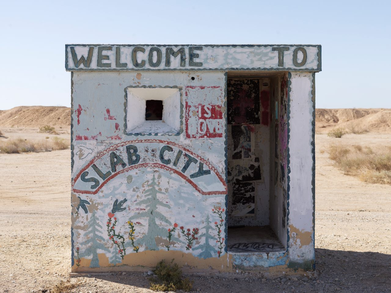On the perimeter of Slab City. 
