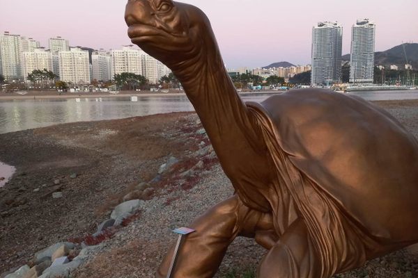 Statues and works of art are scattered all around the island.