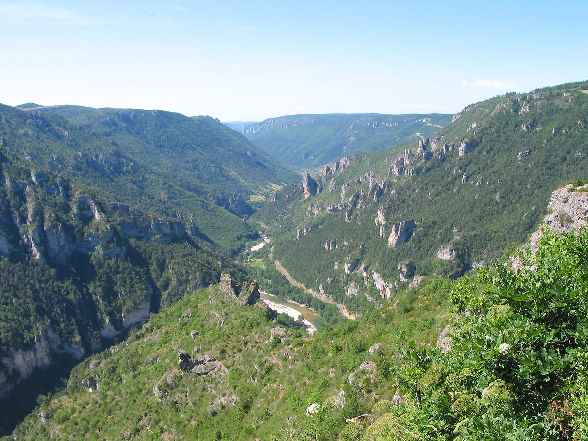 France's Gorges du Tarn is a steep canyon perforated with karst cave networks.